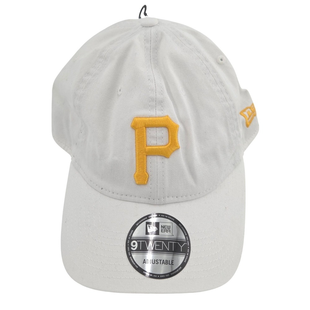 New Era Pittsburgh Pirates Hat White 9TWENTY Adjustable MLB White Cap OSFM NEW
